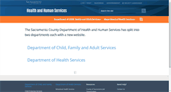 Desktop Screenshot of dhhs.saccounty.net